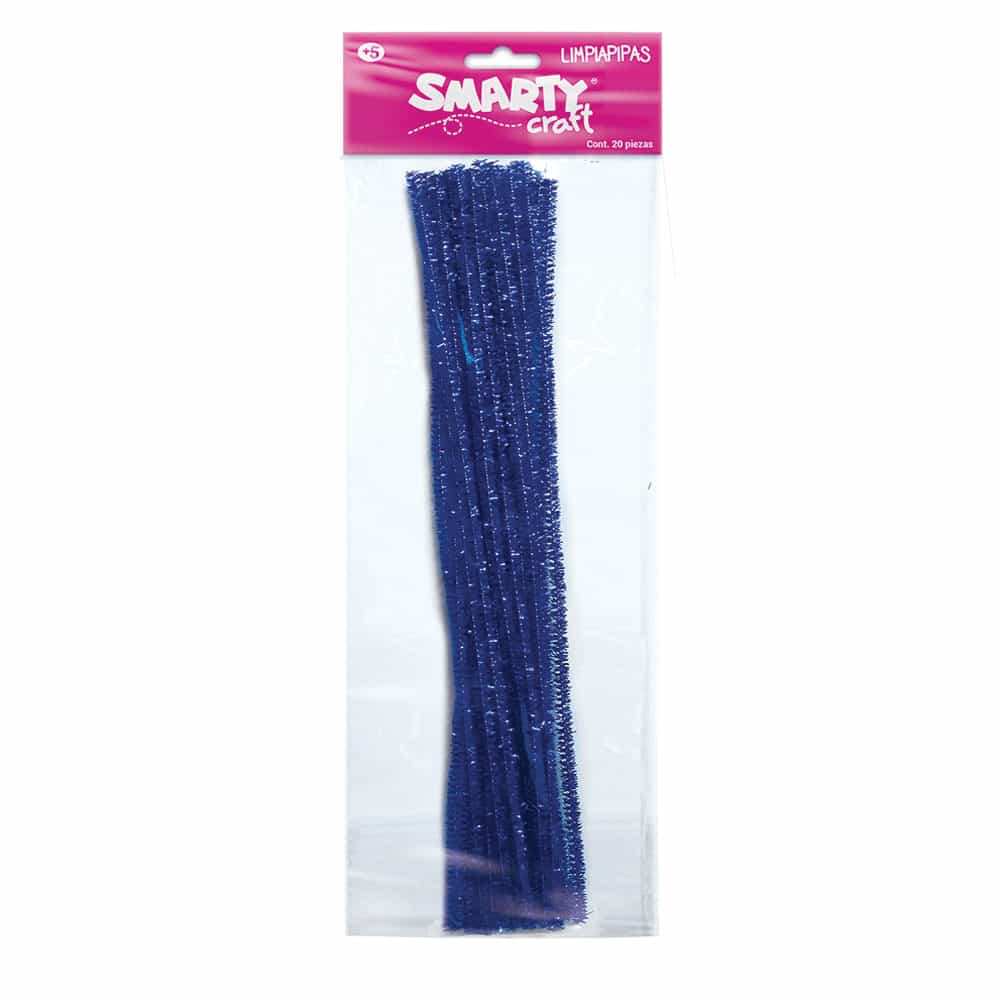 Limpiapipas Color Azul Metálico Bolsa con 20 Piezas Smarty
