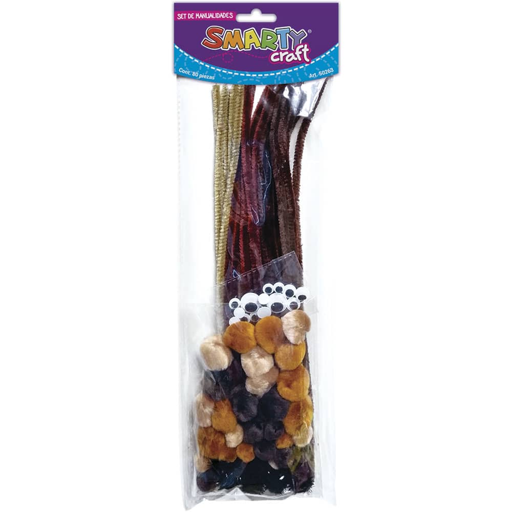 KIT Limpiapipas Color Café Bolsa con 80 Piezas Smarty