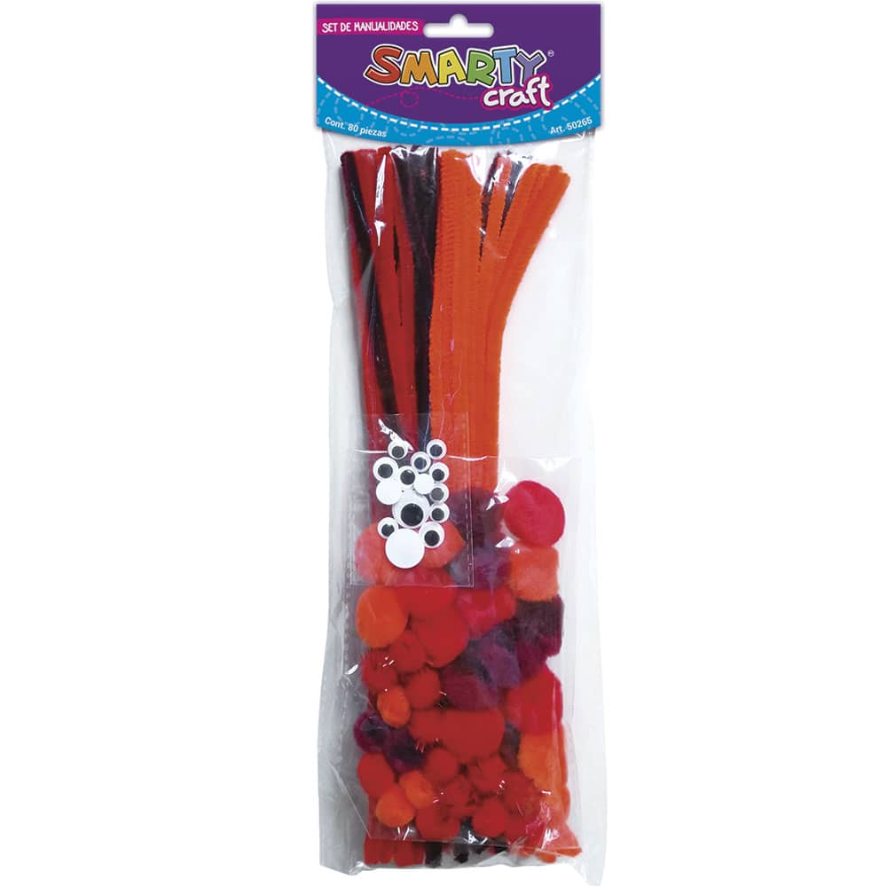 KIT Limpiapipas Color Naranja Bolsa con 80 Piezas Smarty