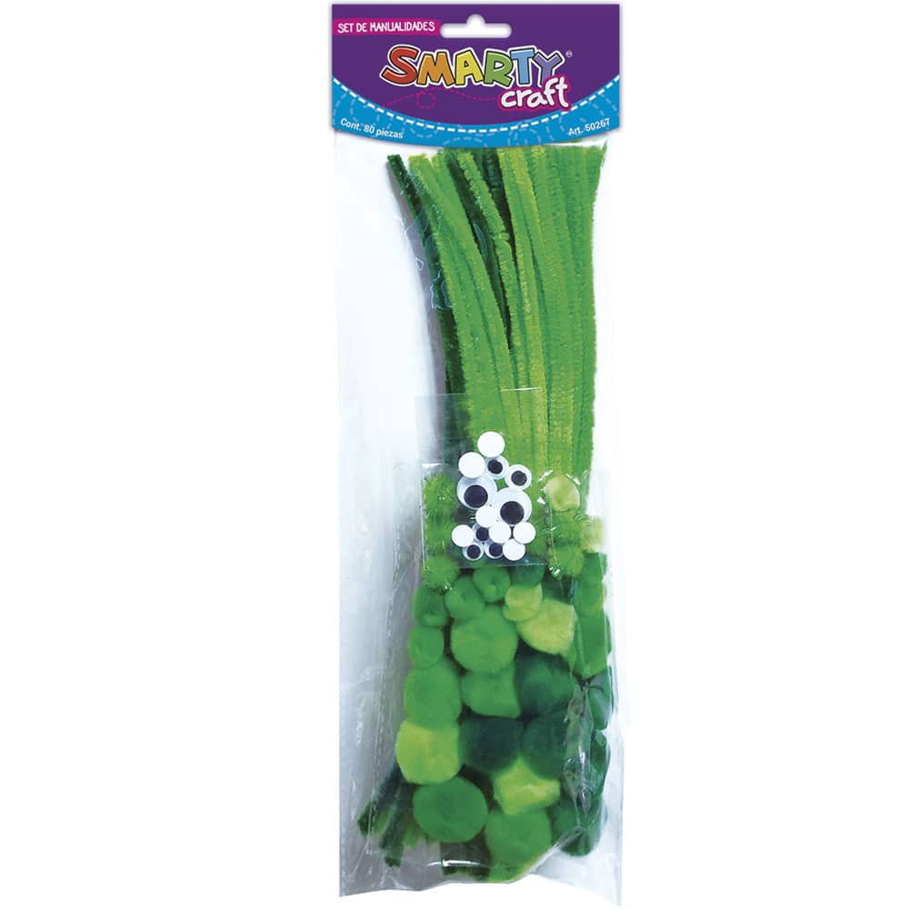 KIT Limpiapipas Color Verde Bolsa con 80 Piezas Smarty