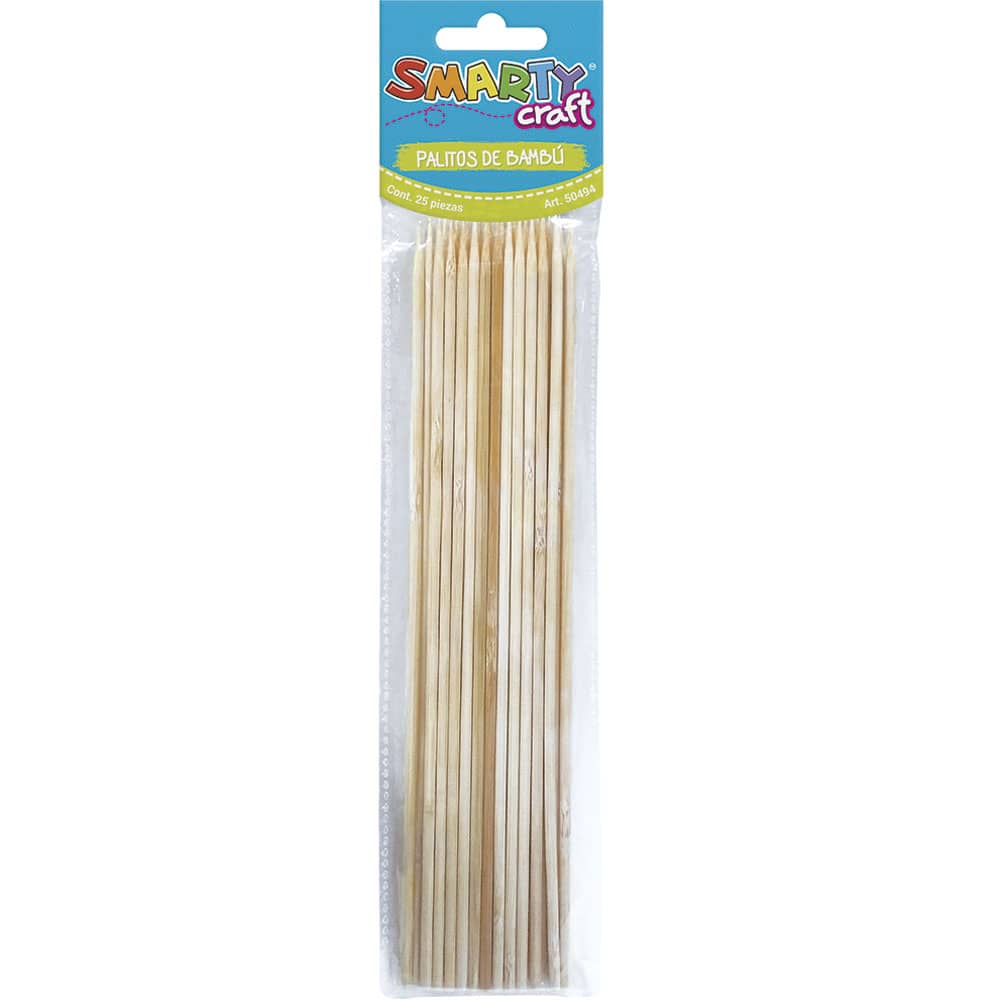 Palito de Bambú para Brocheta 25cm con 25 Piezas Smarty