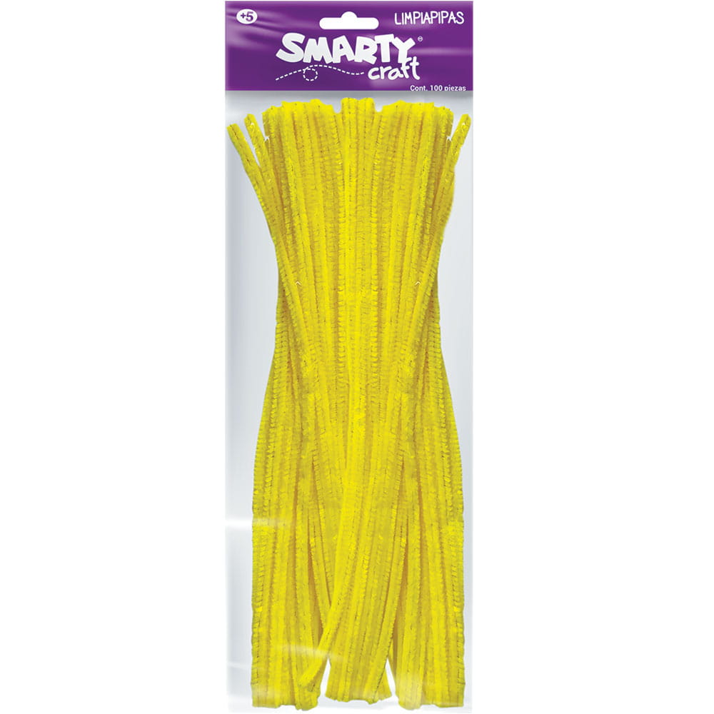 Limpiapipas Amarillo Canario Bolsa con 100 Piezas Smarty Craft 50270