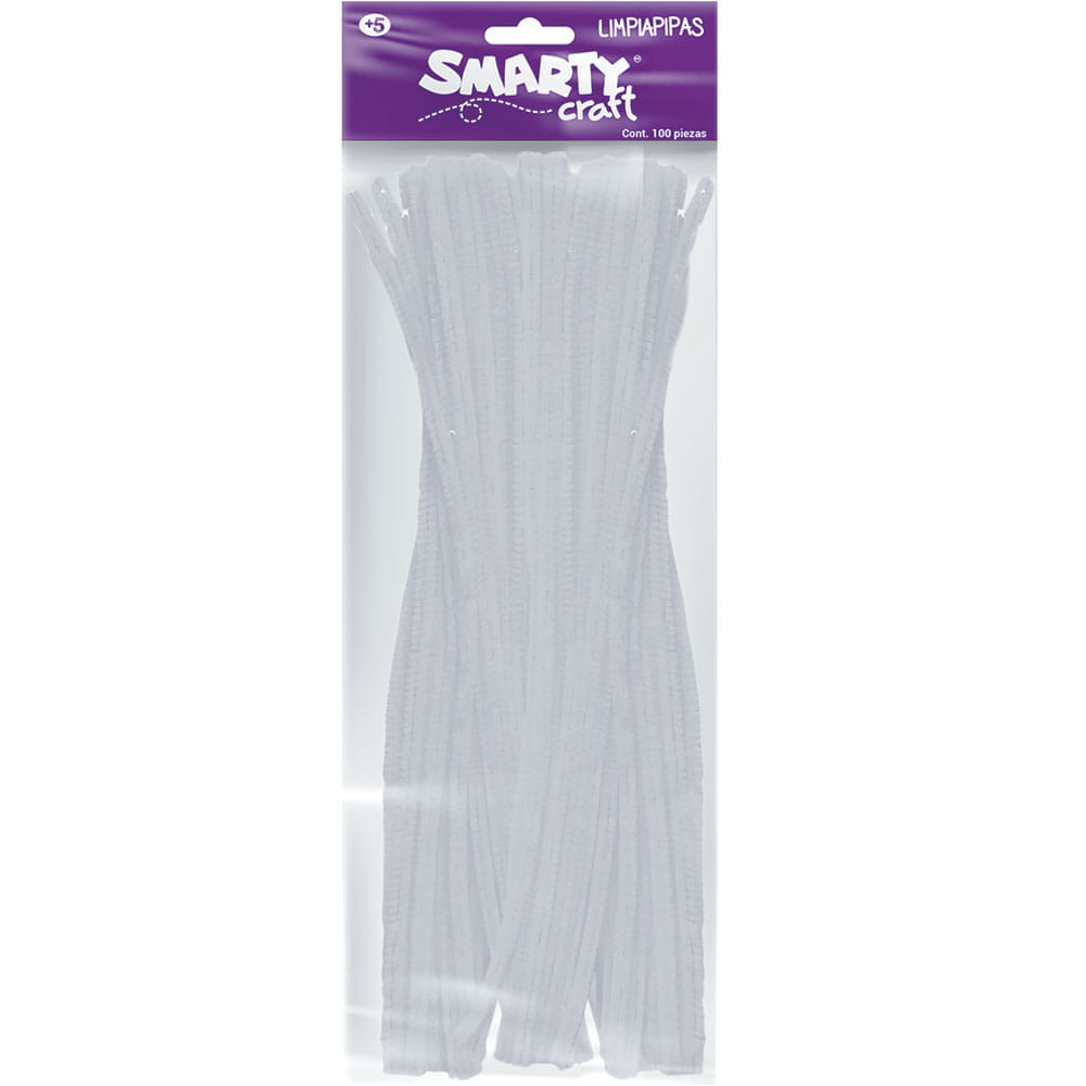 Limpiapipas Blanco Bolsa con 100 Piezas Smarty Craft 50272