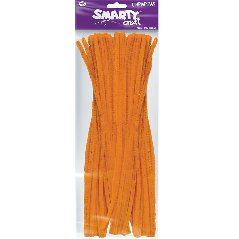 Limpiapipas Naranja Bolsa con 100 Piezas Smarty Craft 50275