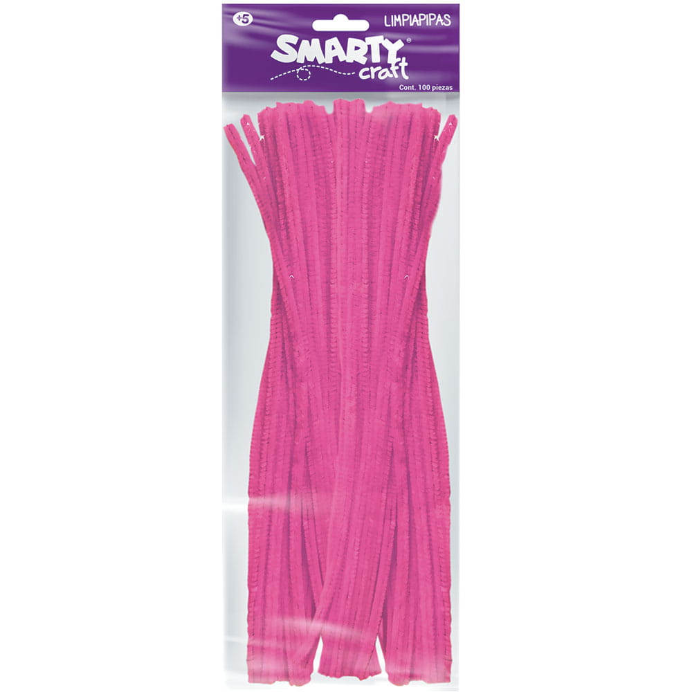 Limpiapipas Rosa Bolsa con 100 Piezas Smarty Craft 50278