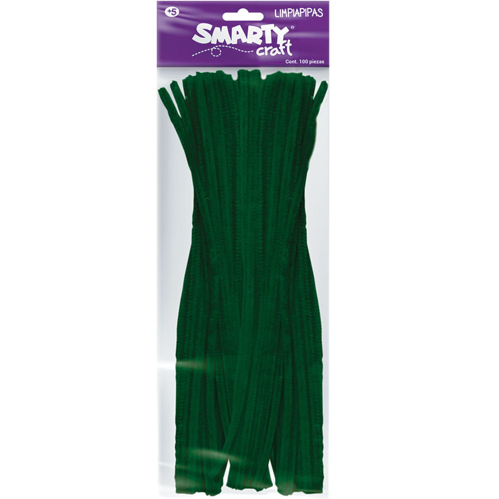 Limpiapipas Verde Bandera Bolsa con 100 Piezas Smarty Craft 50279