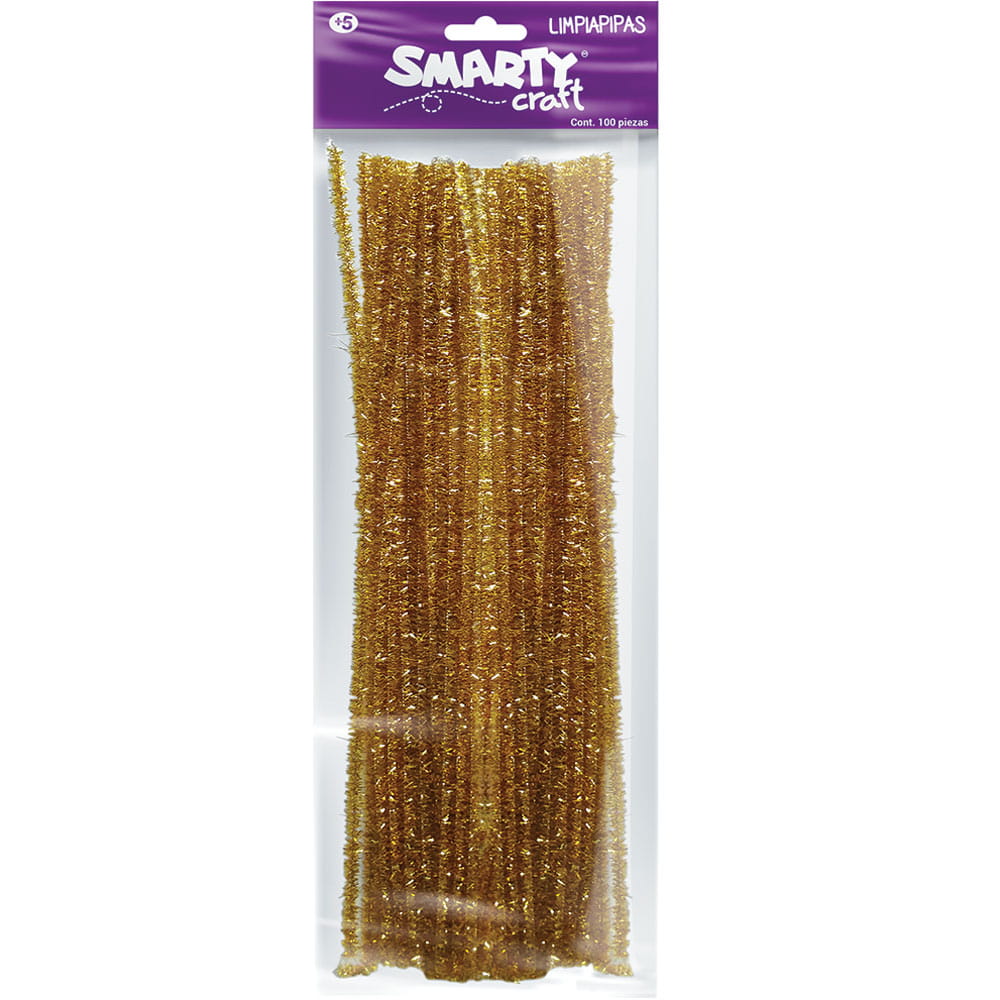 Limpiapipas Oro Bolsa con 100 Piezas Smarty Craft 50280