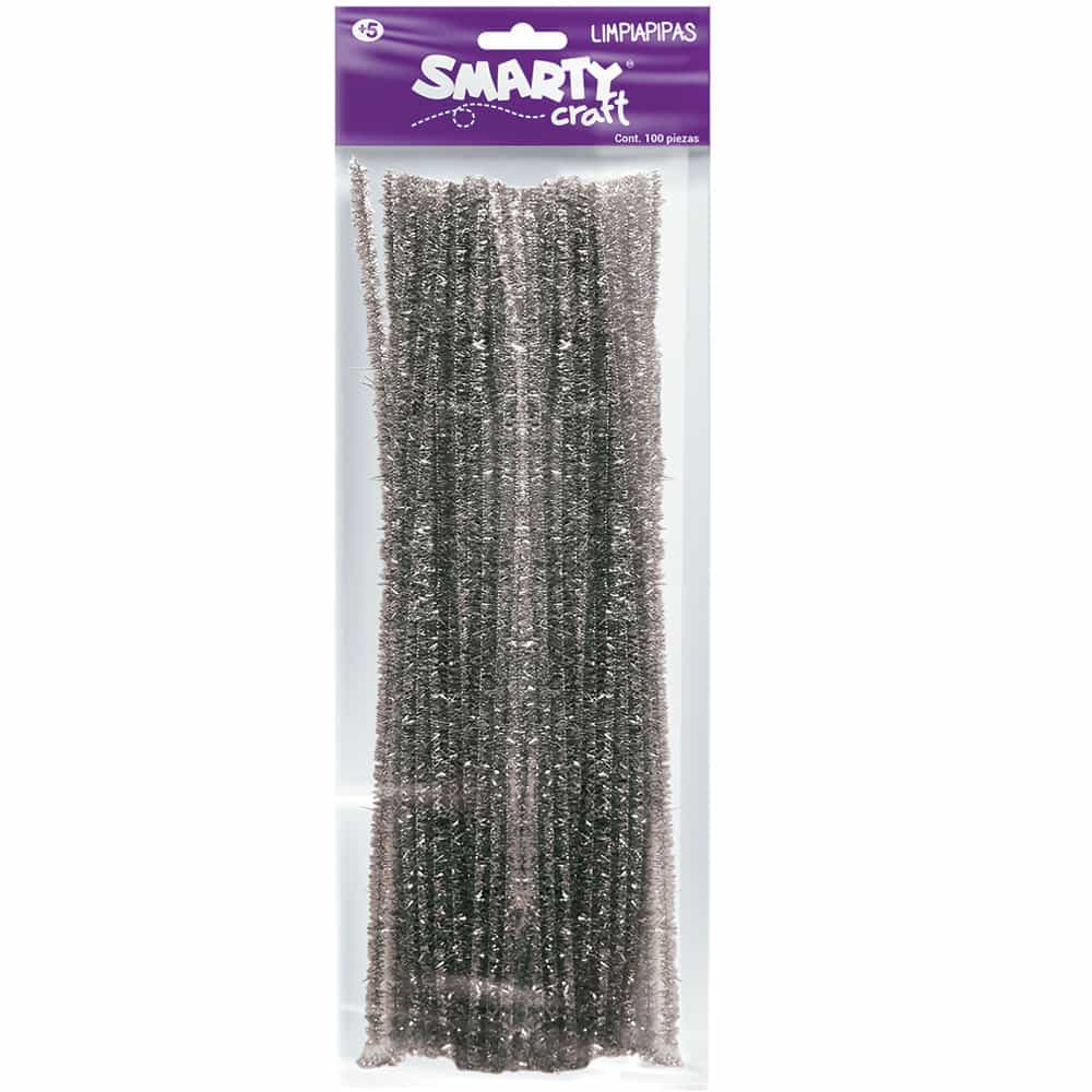Limpiapipas Plata Bolsa con 100 Piezas Smarty Craft 50281