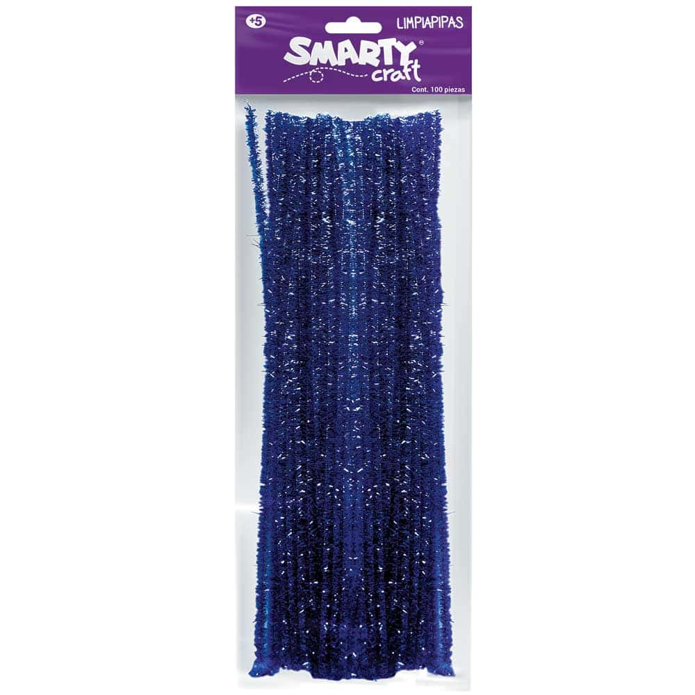 Limpiapipas Azul Metálico Bolsa con 100 Piezas Smarty Craft 50283