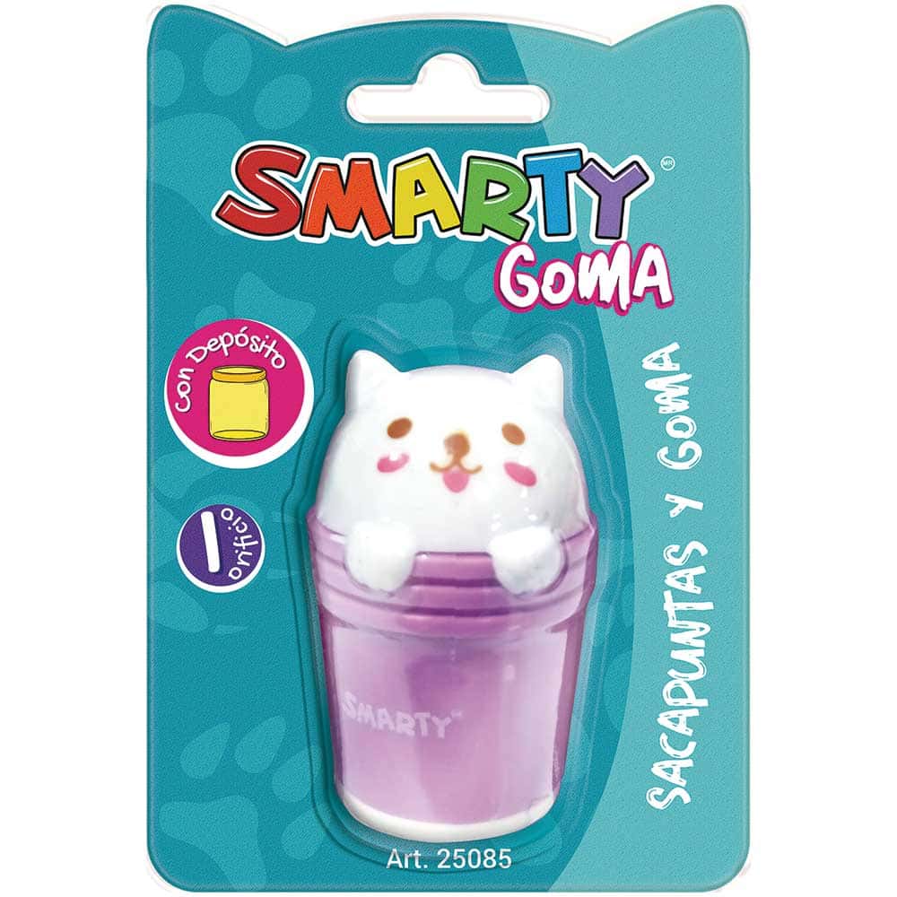 Sacapuntas de Plástico con Goma Osito Blíster Smarty