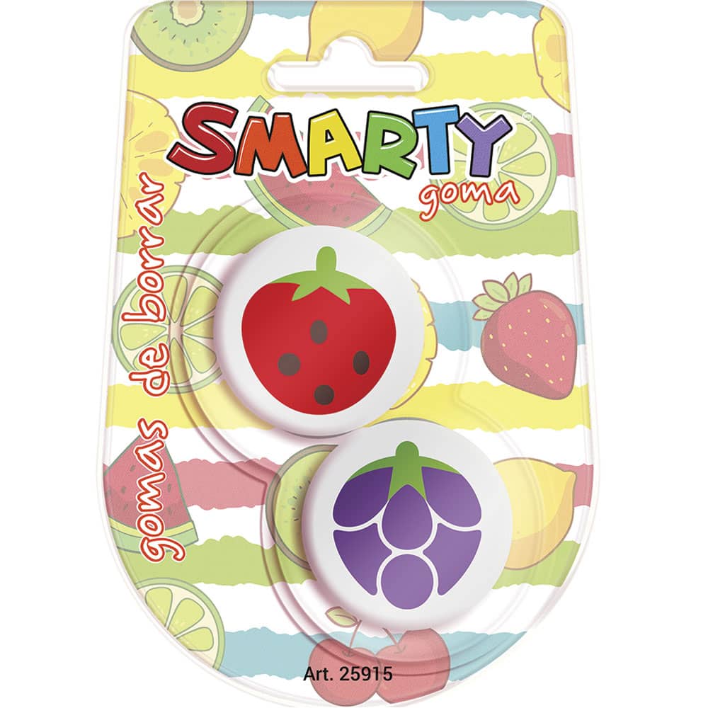 Goma de Borrar Frutas Btl con 2 Piezas Smarty