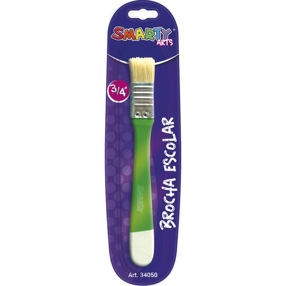 Brocha de Madera Escolar de 3/4" Blíster Smarty