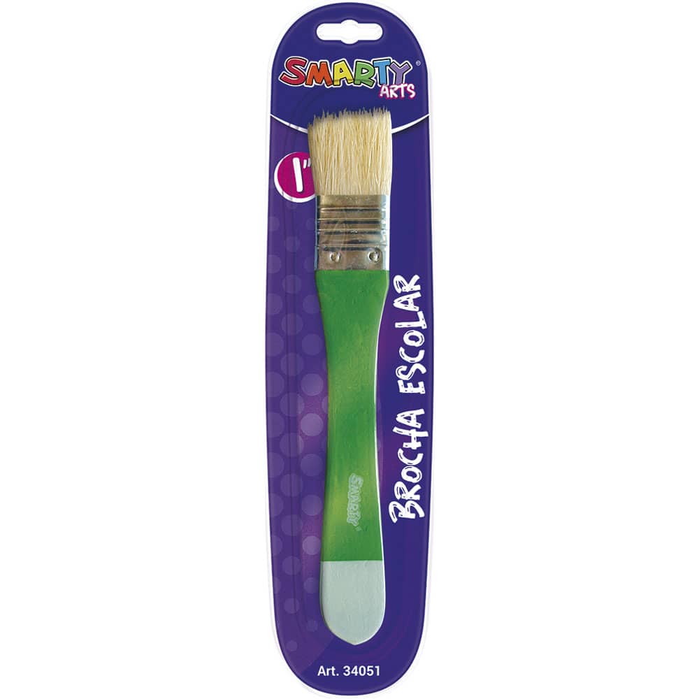 Brocha de Madera Escolar de 1" Blíster Smarty