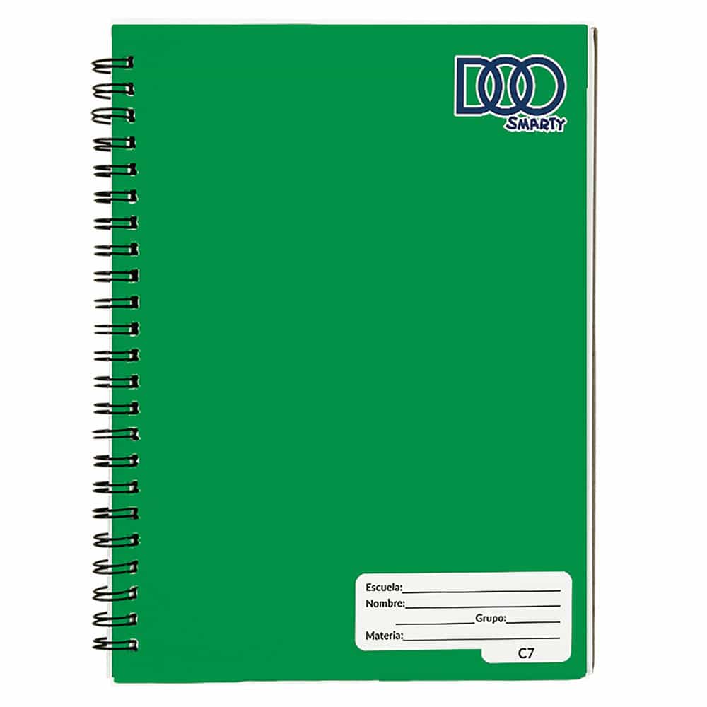Cuaderno Espiral de 100 Hojas Profesional de Cuadro Grande Colores Swing Doo