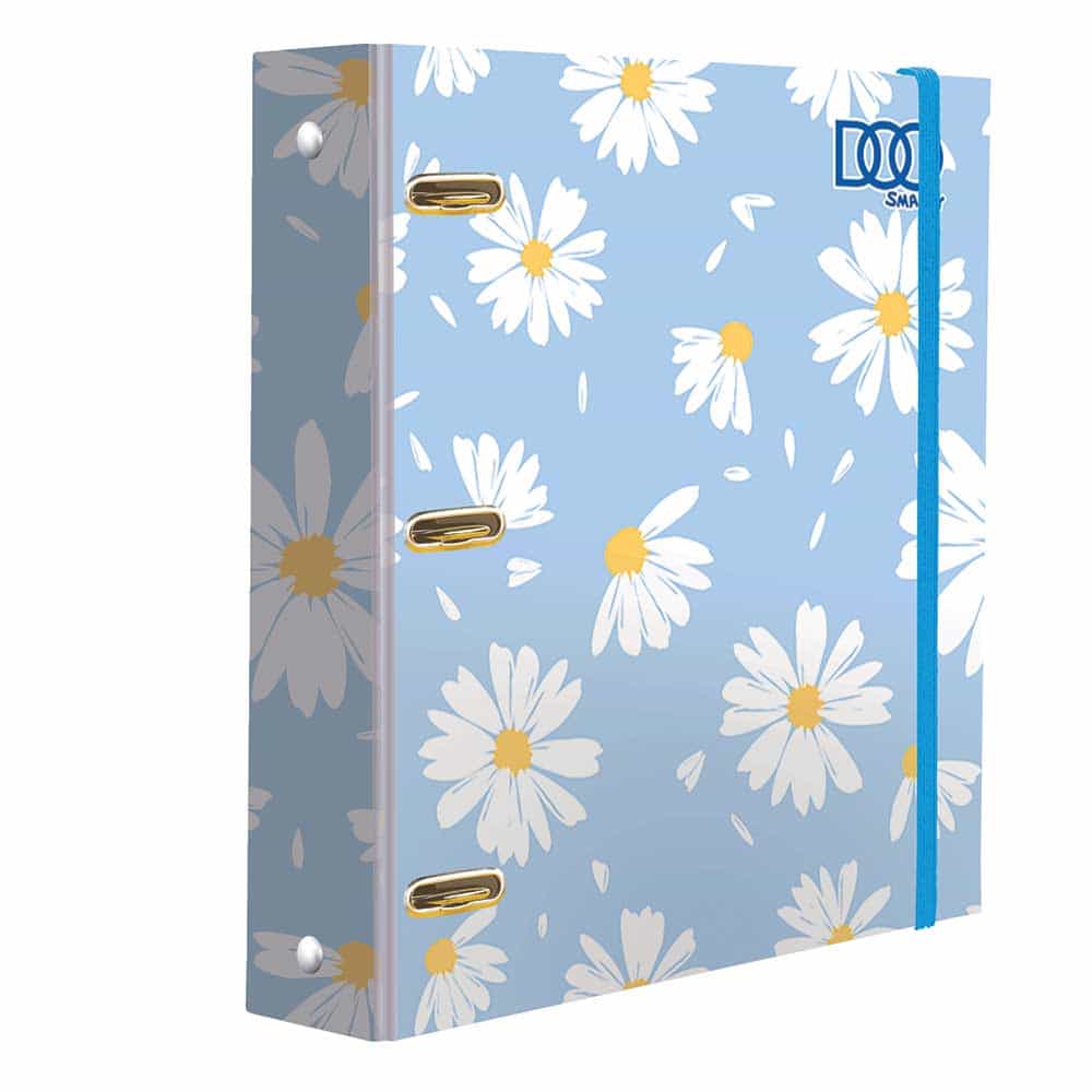 Carpeta con Argolla Tamaño Carta con 100 Hojas Flores Diseños Surtidos Smarty Doo 21516