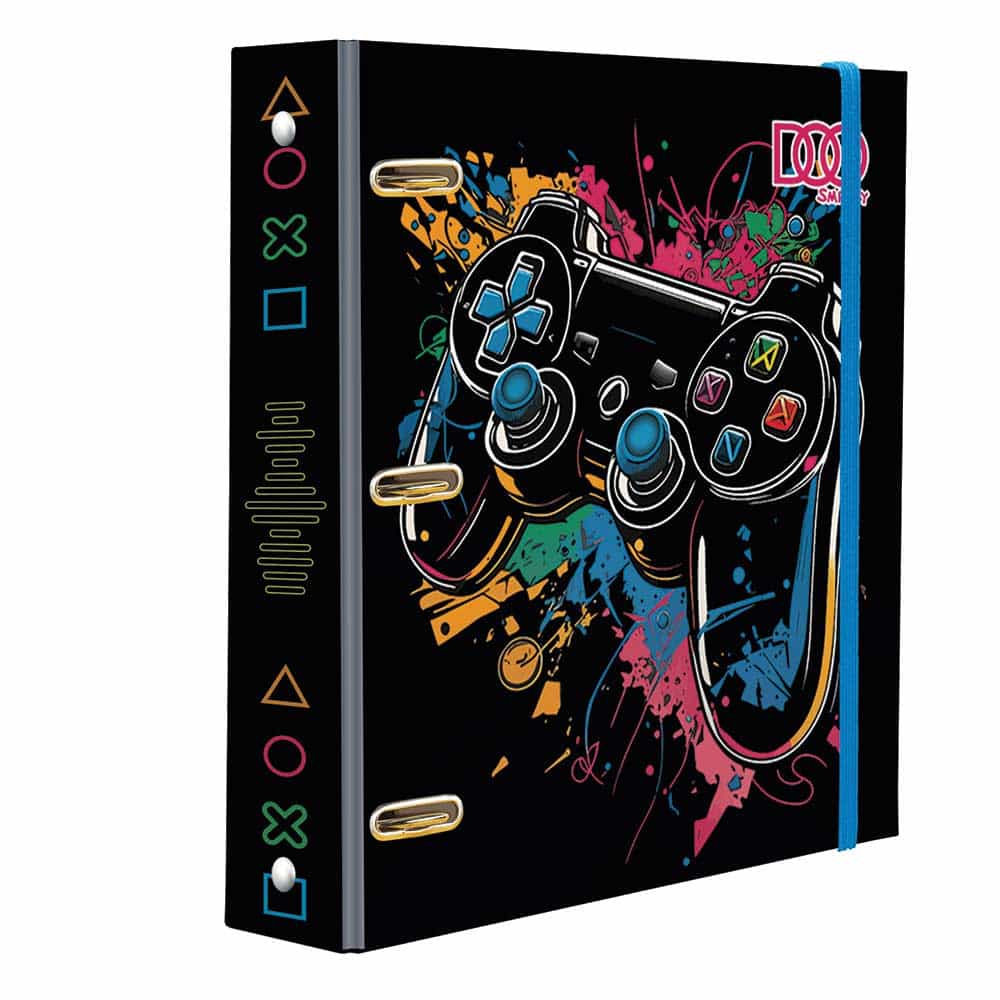 Carpeta con Argolla Tamaño Carta con 100 Hojas Gamer Diseños Surtidos Smarty Doo 21517