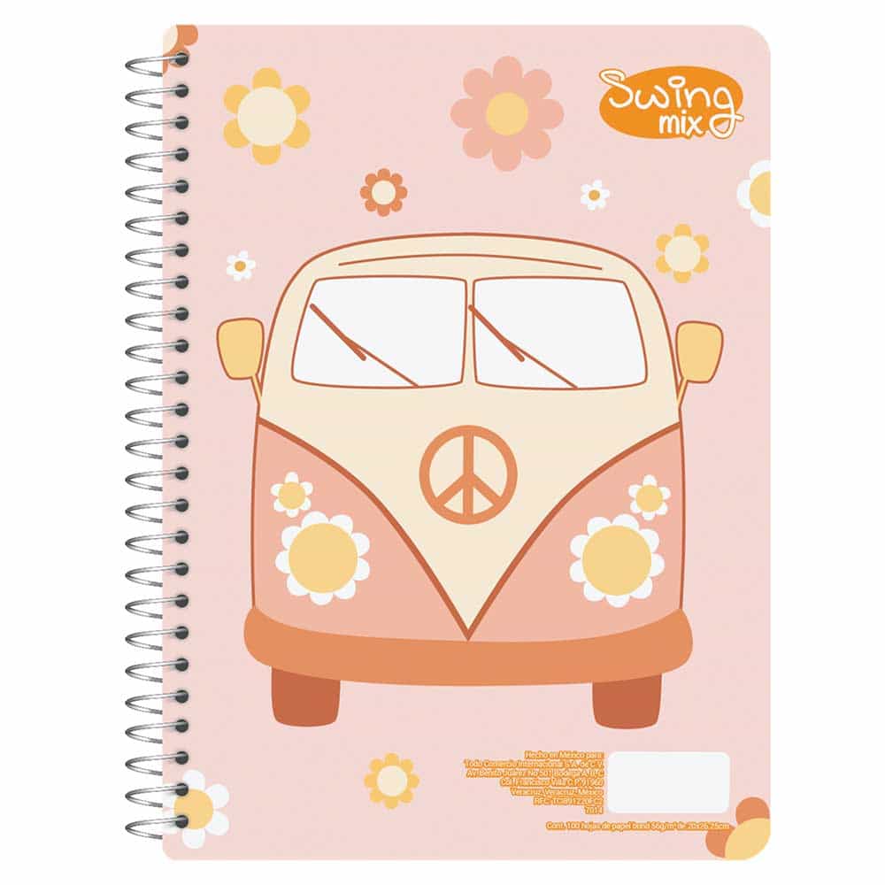 Cuaderno Espiral Sencillo de 100 Hojas Profesional Cuadro Grande F Swing 08273