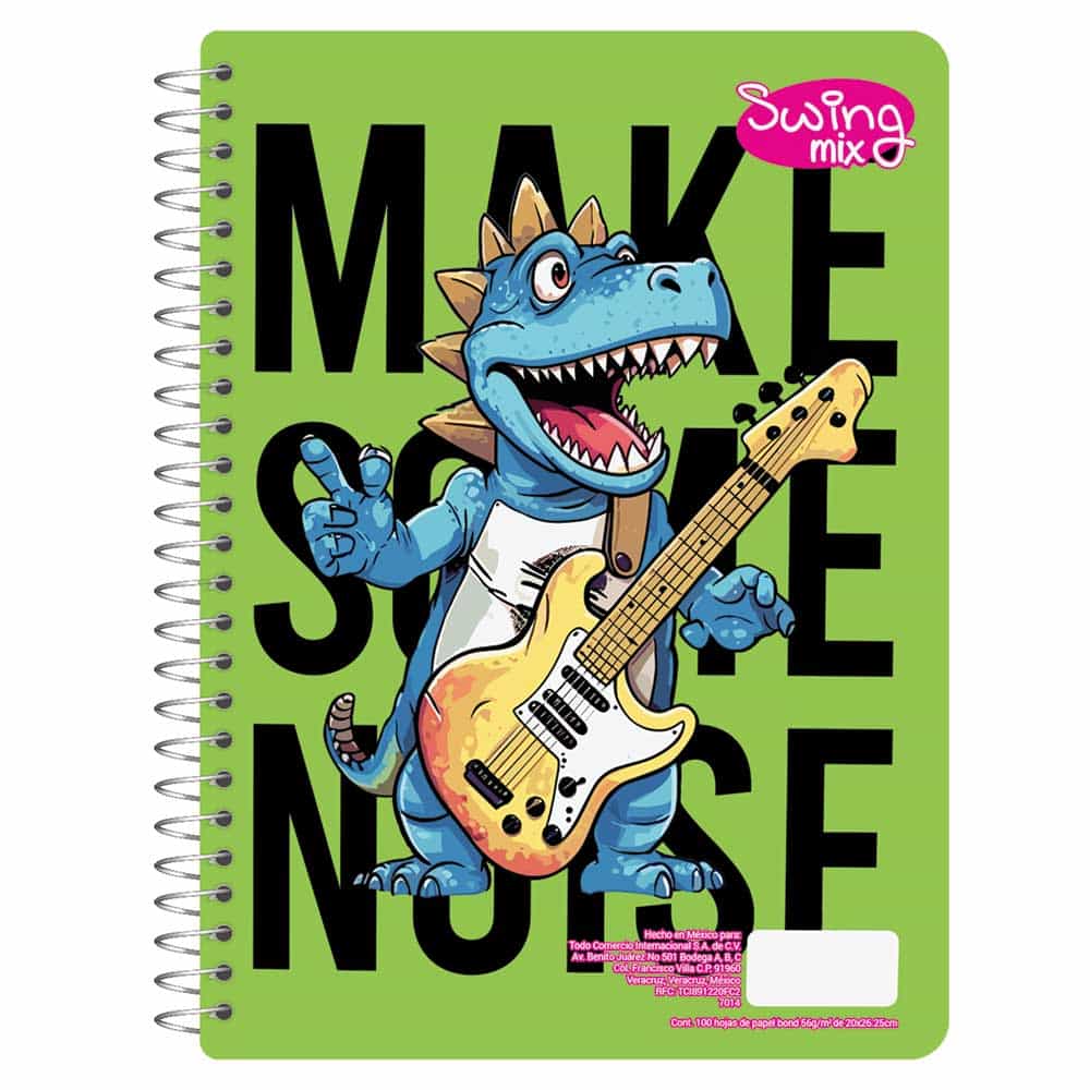 Cuaderno Espiral Sencillo de 100 Hojas Profesional Blanco Hombre Swing 08261