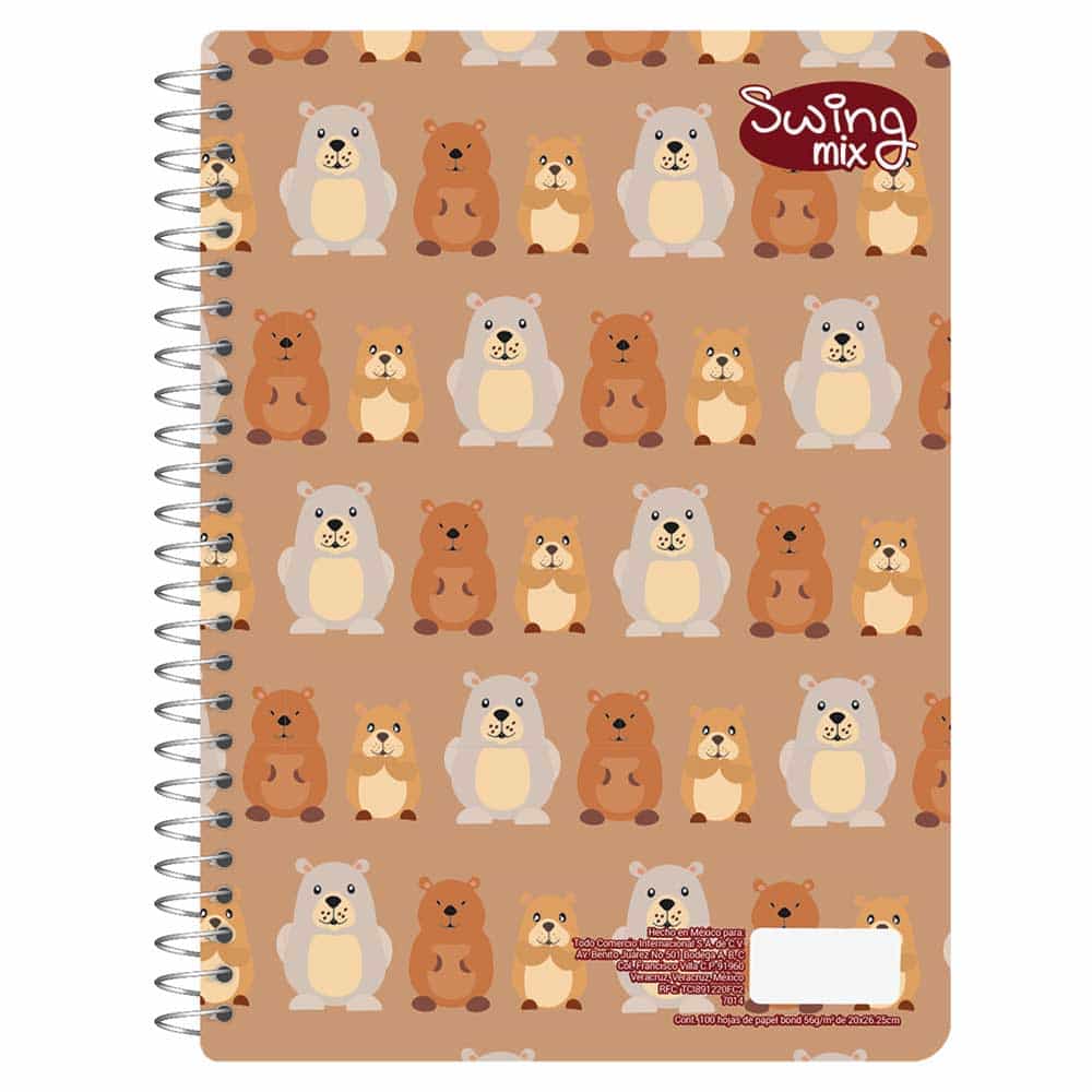 Cuaderno Espiral Sencillo de 100 Hojas Profesional Blanco F Swing 08271