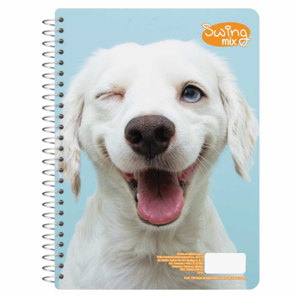 Cuaderno Espiral Sencillo de 100 Hojas Profesional Doble Raya F Swing 08274