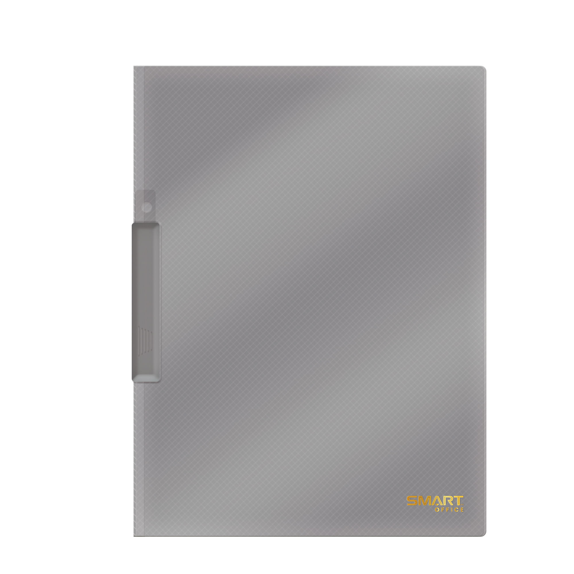 Carpeta Plástica Tamaño Carta con Clip Gris Transparente Smart Office