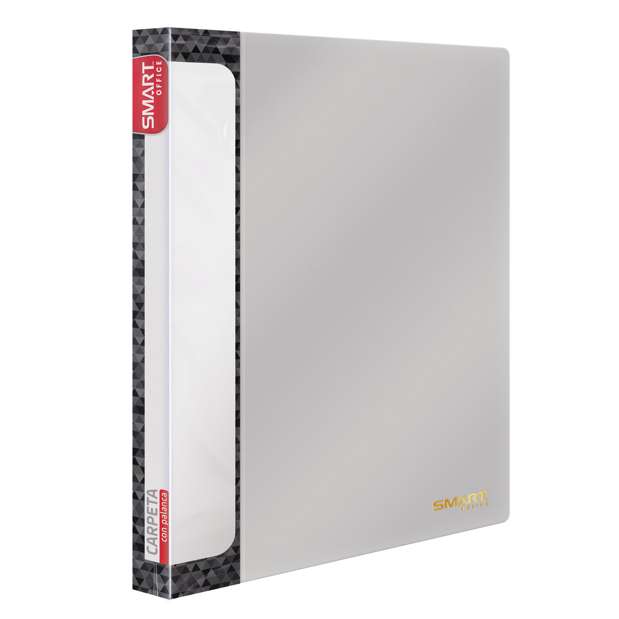Carpeta Plástica Tamaño Carta con Palanca Plata Smart Office