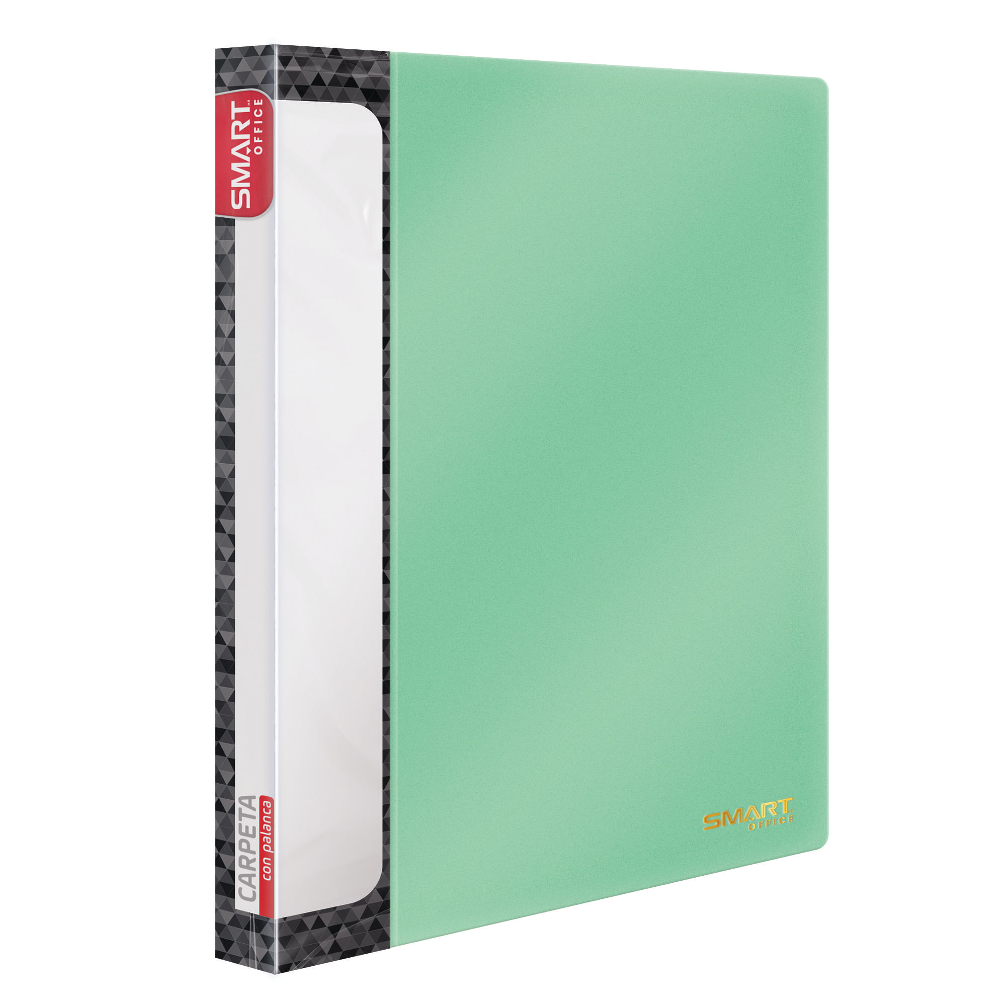 Carpeta Plástica Tamaño Carta con Palanca Verde Metálico Smart Office