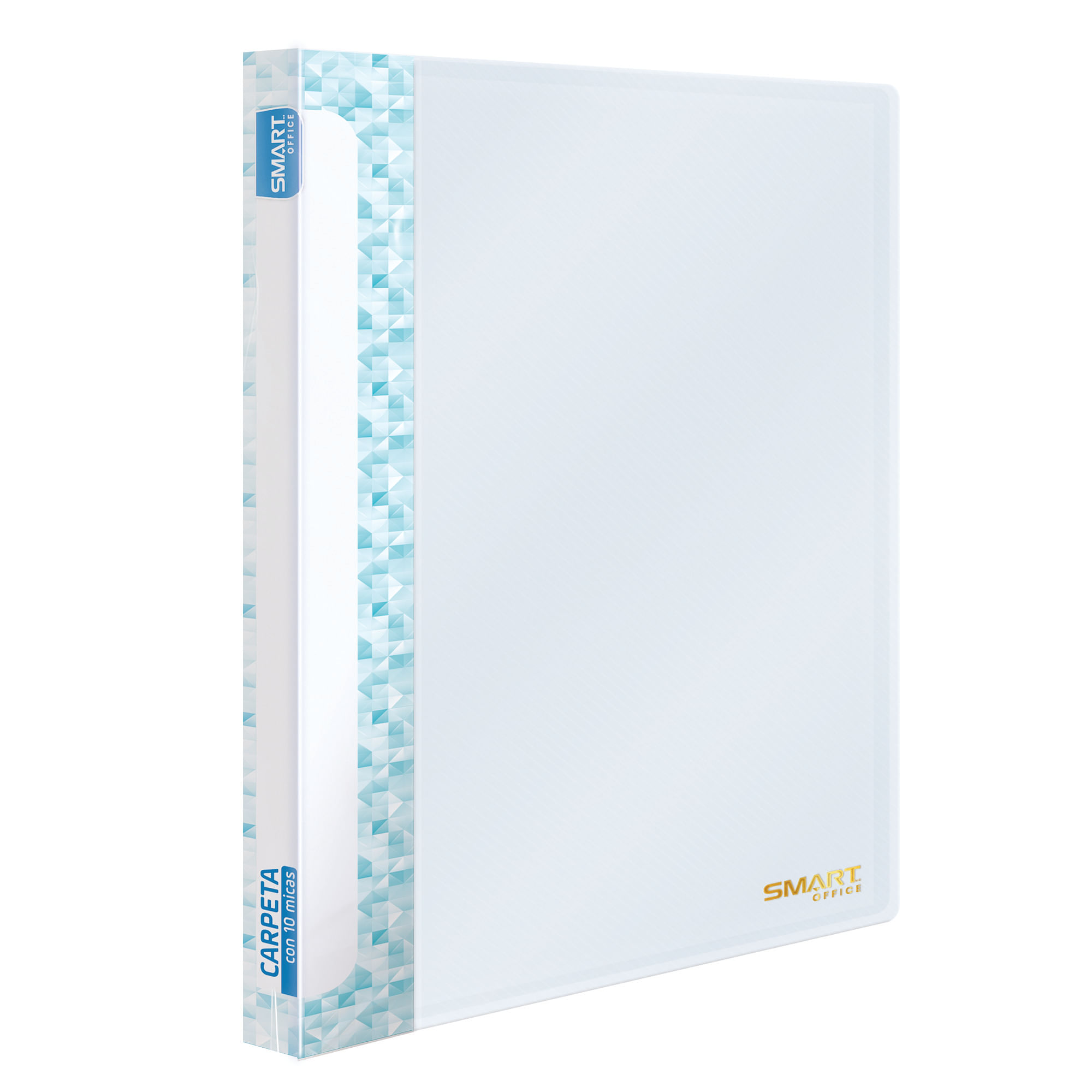 Carpeta Plástica Tamaño Carta con 10 Micas Cristal Smart Office