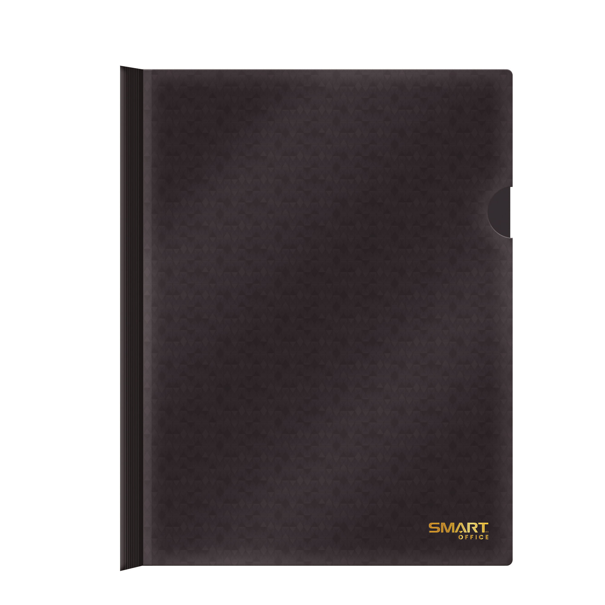 Folder Plástico Tamaño Carta con Costilla Gruesa 15mm Negro Sólido Smart Office